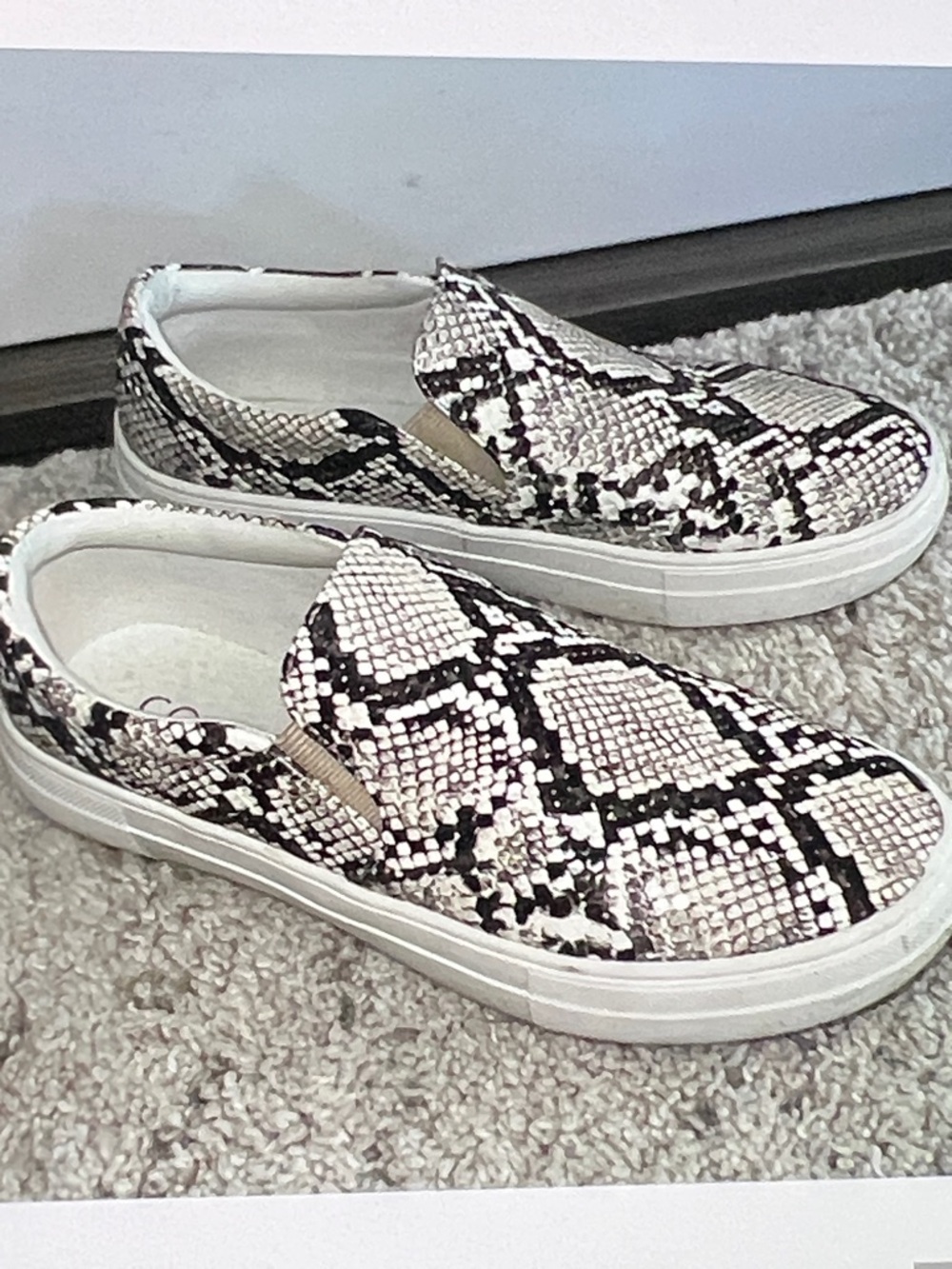 Snakeskin Slip on Espadrilles